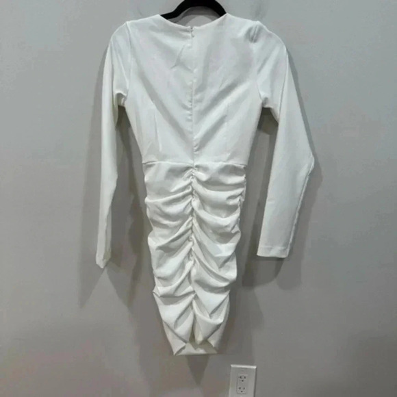 🍁 Zara cut out draped mini dress Small 8680/318 - Picture 6 of 11